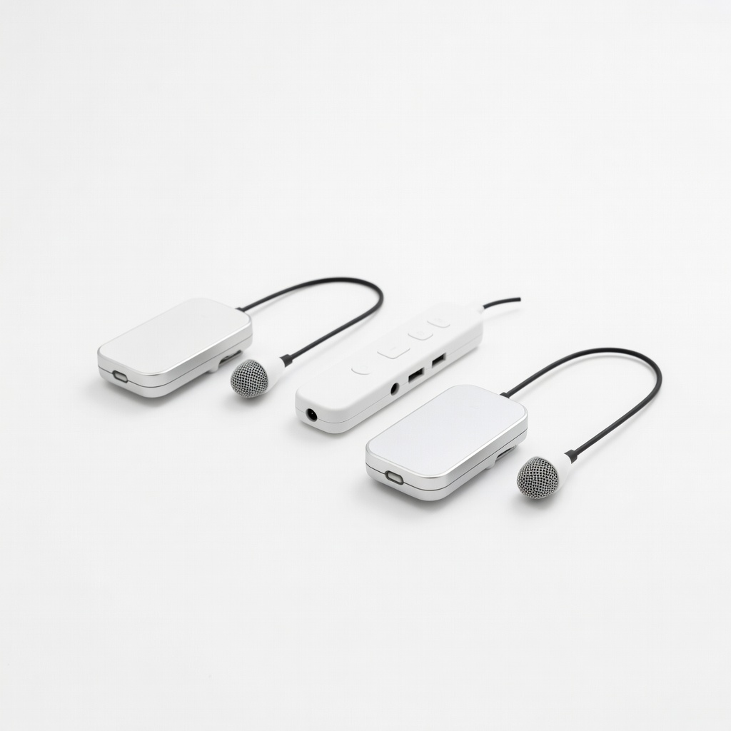PQRQP 2 Pack Wireless Lavalier Microphones