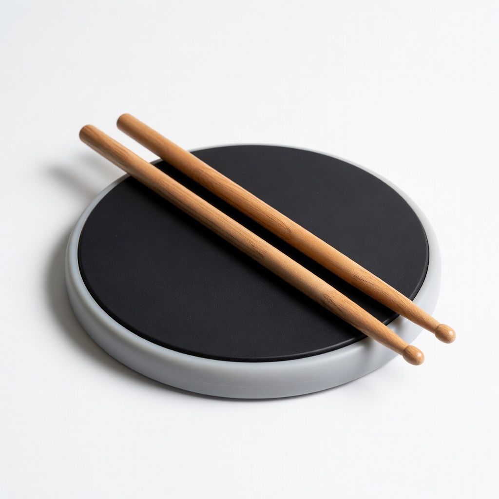 Practice Drum Pad with Sticks