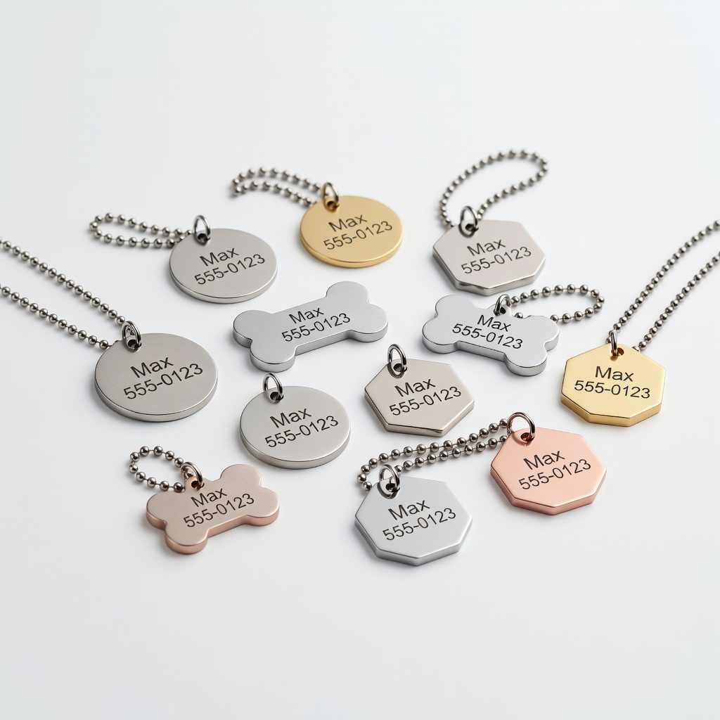 QLOVIME Personalized Pet ID Tags