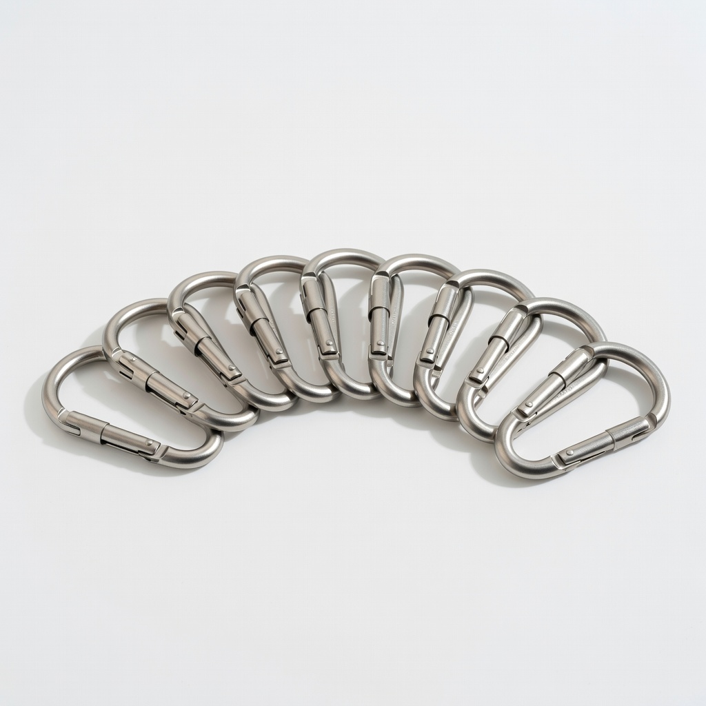 RAYNIC 10 Pack Steel Spring Carabiner Clips
