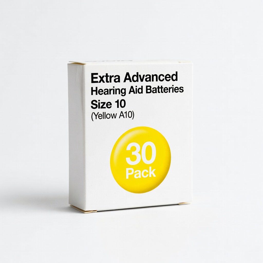 Rayovac Extra Advanced Hearing Aid Batteries, Size 10 (Yellow A10), 30 Pack