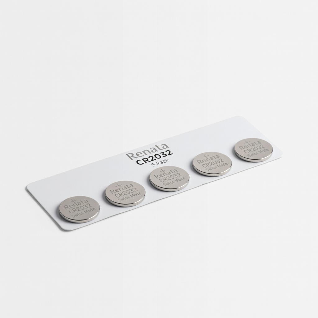 Renata CR2032 Swiss Made Batteries, 5 Pack