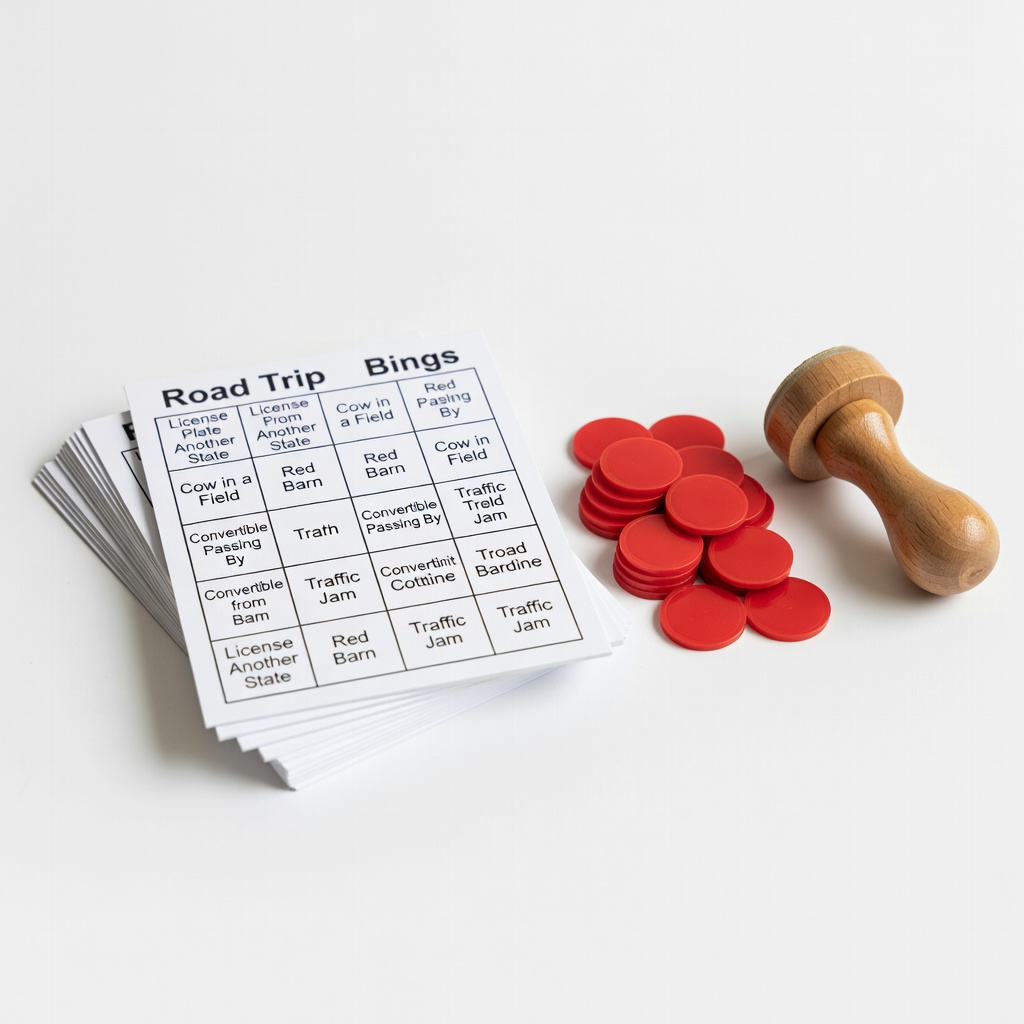 Road Trip Bingo Cards Game