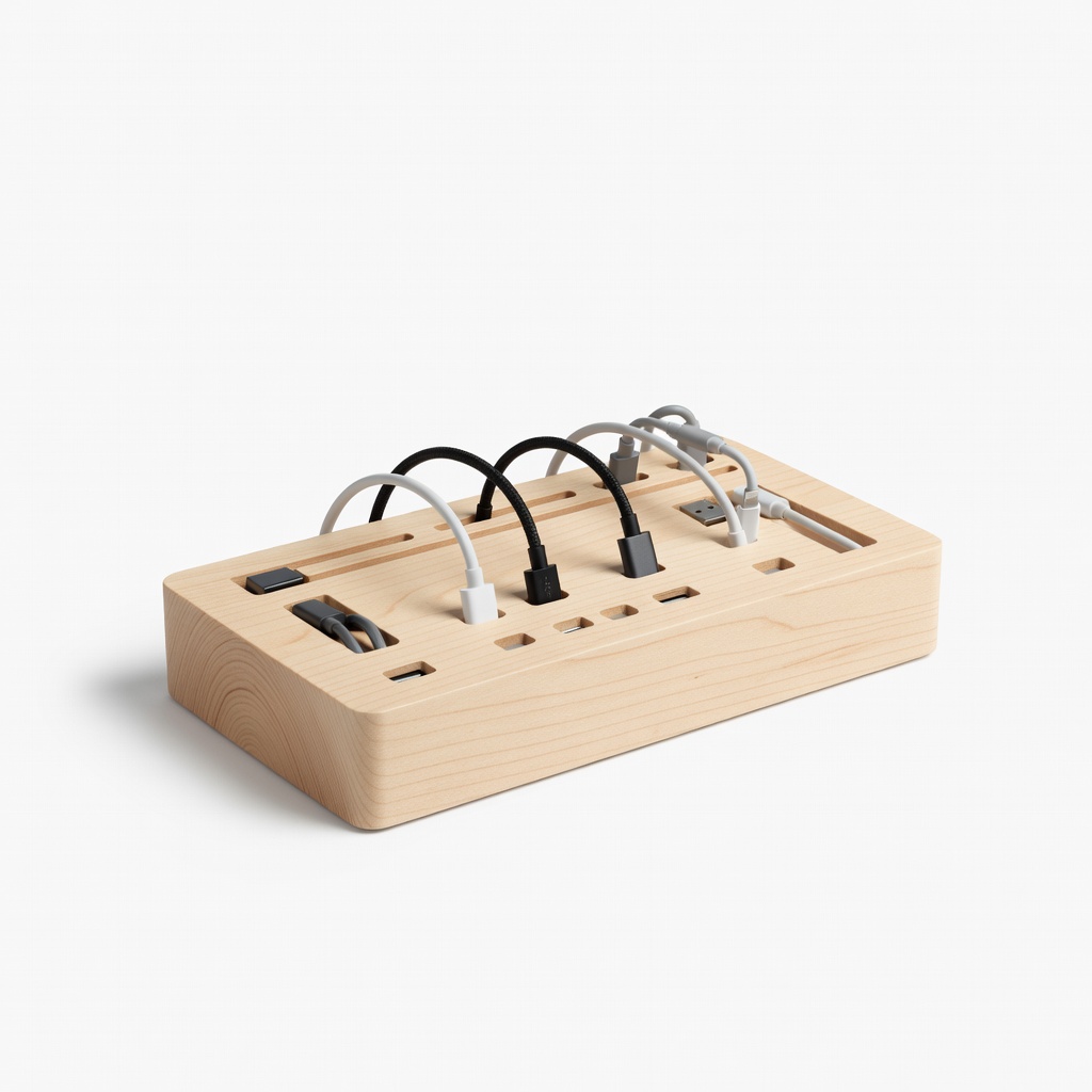 Scandinavian Hub Desk Cable Organizer