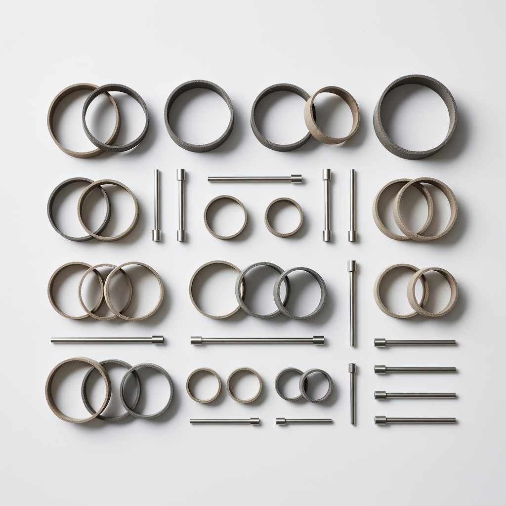 SE 1/8" Abrasive Rubber Bands and Mandrels Set (35 Pieces)