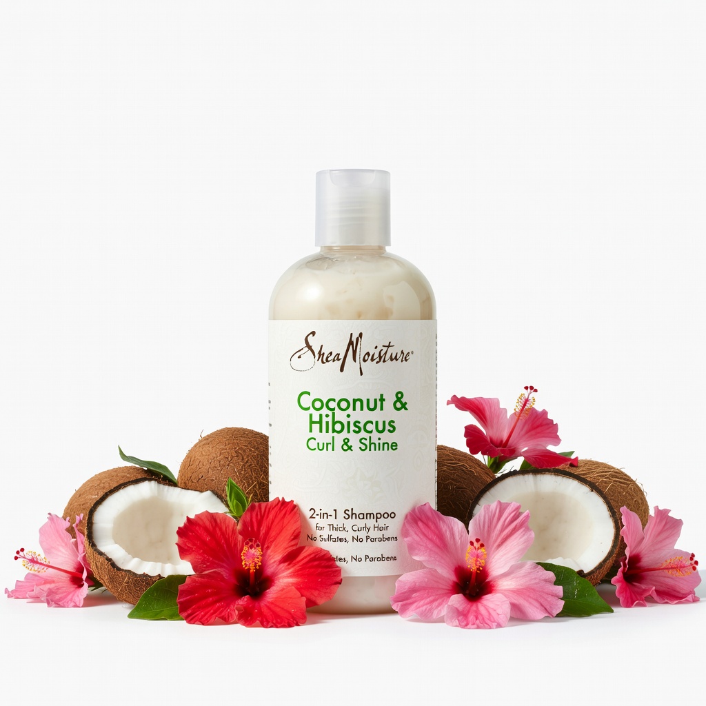 SheaMoisture Coconut & Hibiscus Curl & Shine 2-in-1 Shampoo