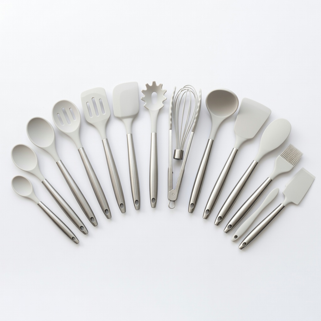 Silicone Cooking Utensils Set, 14-Piece