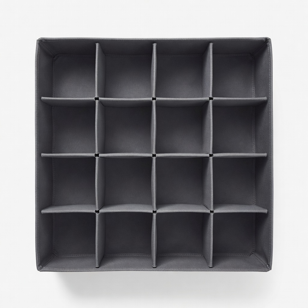 SimpleHouseware Drawer Organizer Fabric Bins (24-Cell Gray)