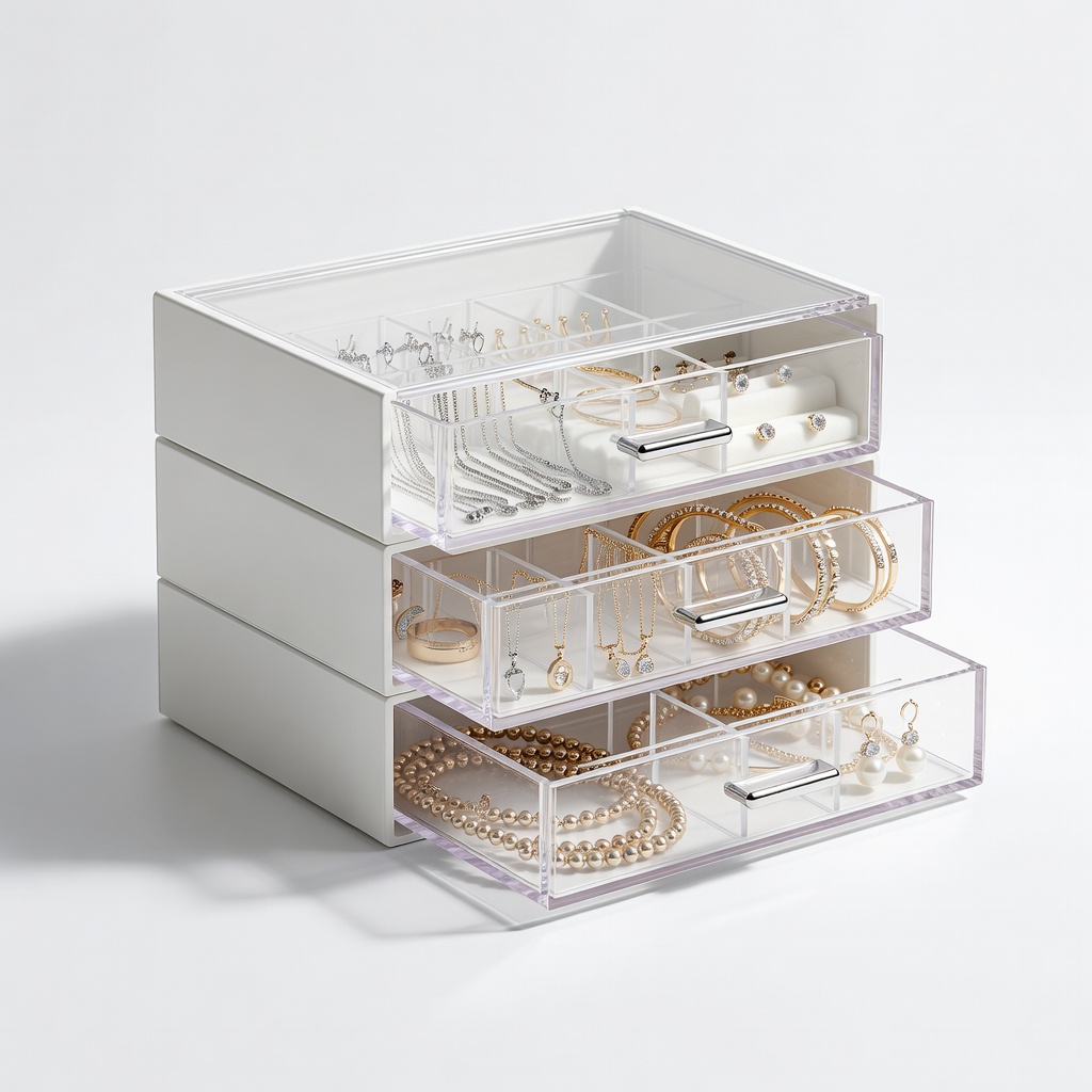 SONGMICS 3-Layer Jewelry Organizer