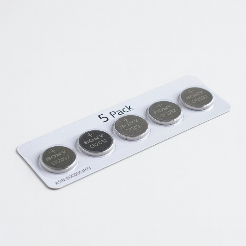 Sony CR2032 Lithium Batteries (5 Pack, ASIN: B00006JPRJ)