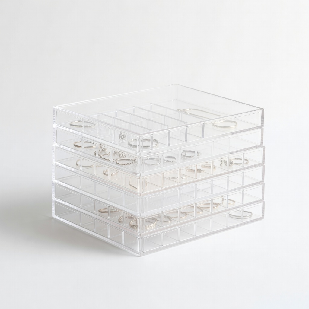 Sorbus Stackable Clear Jewelry Organizer