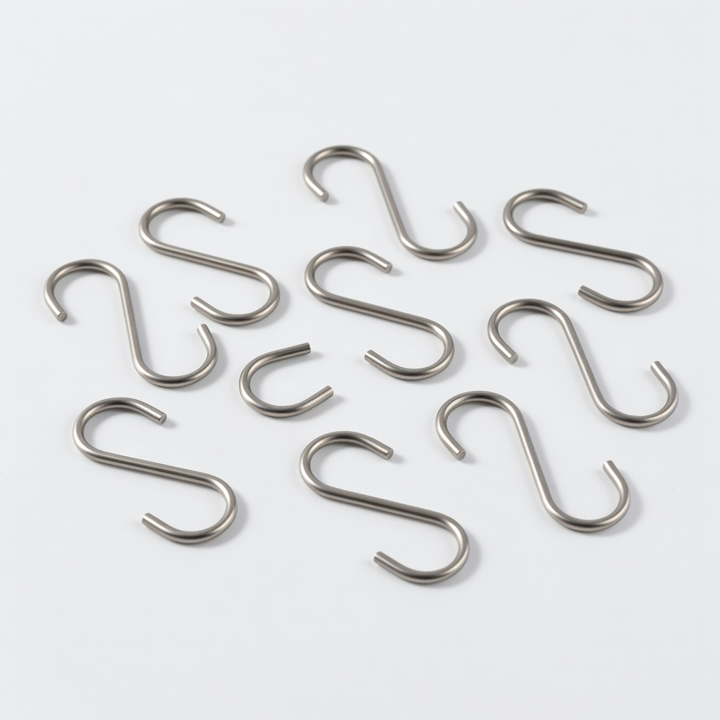 Stainless Steel S-Hooks for Hanging Plants - 10 Pack