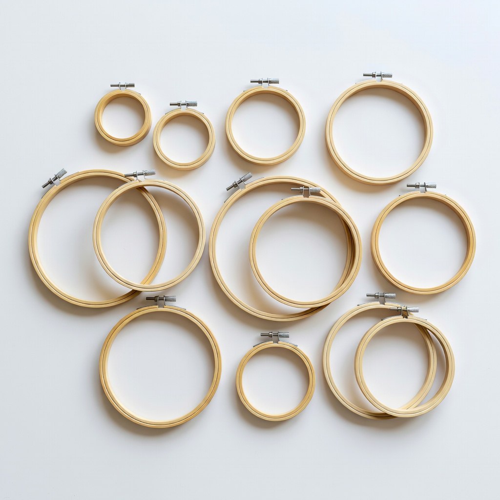Tofauti 12 Pieces Bamboo Embroidery Hoops for Crafts