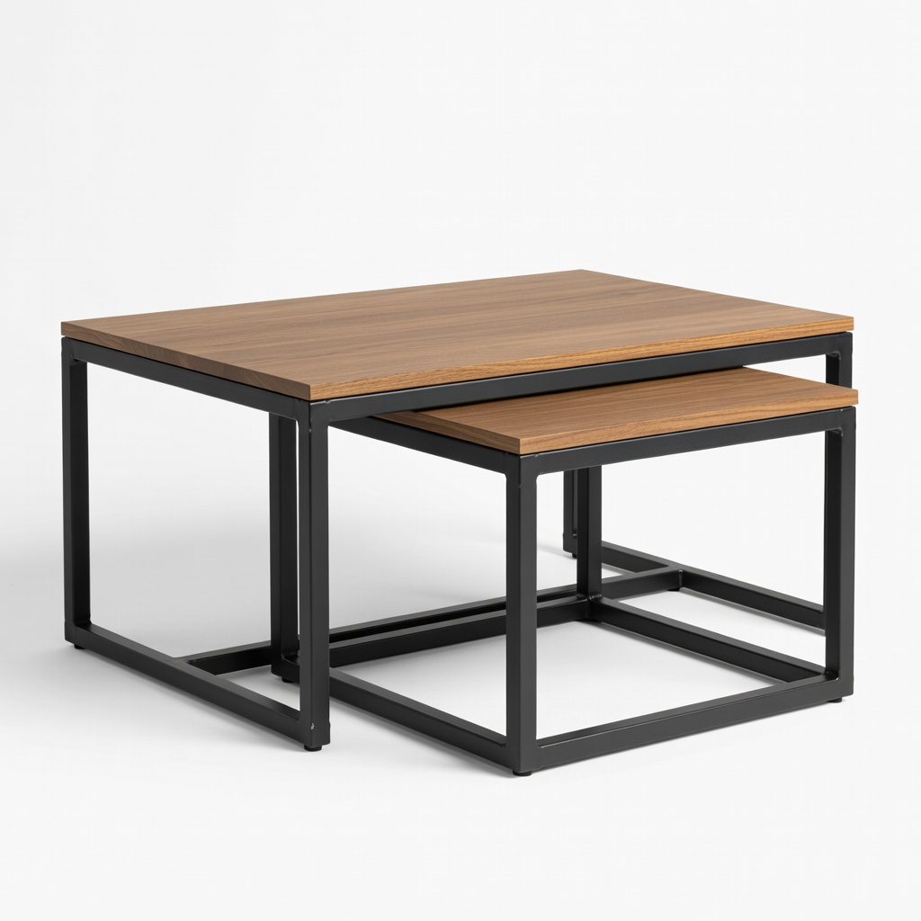 VASAGLE Nesting Coffee Table Set of 2, Industrial Style