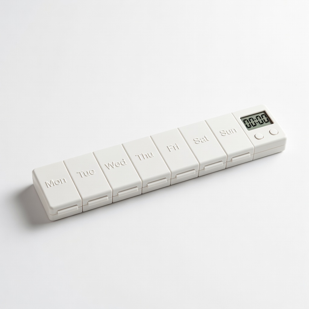 Weekly Pill Organizer with Timer