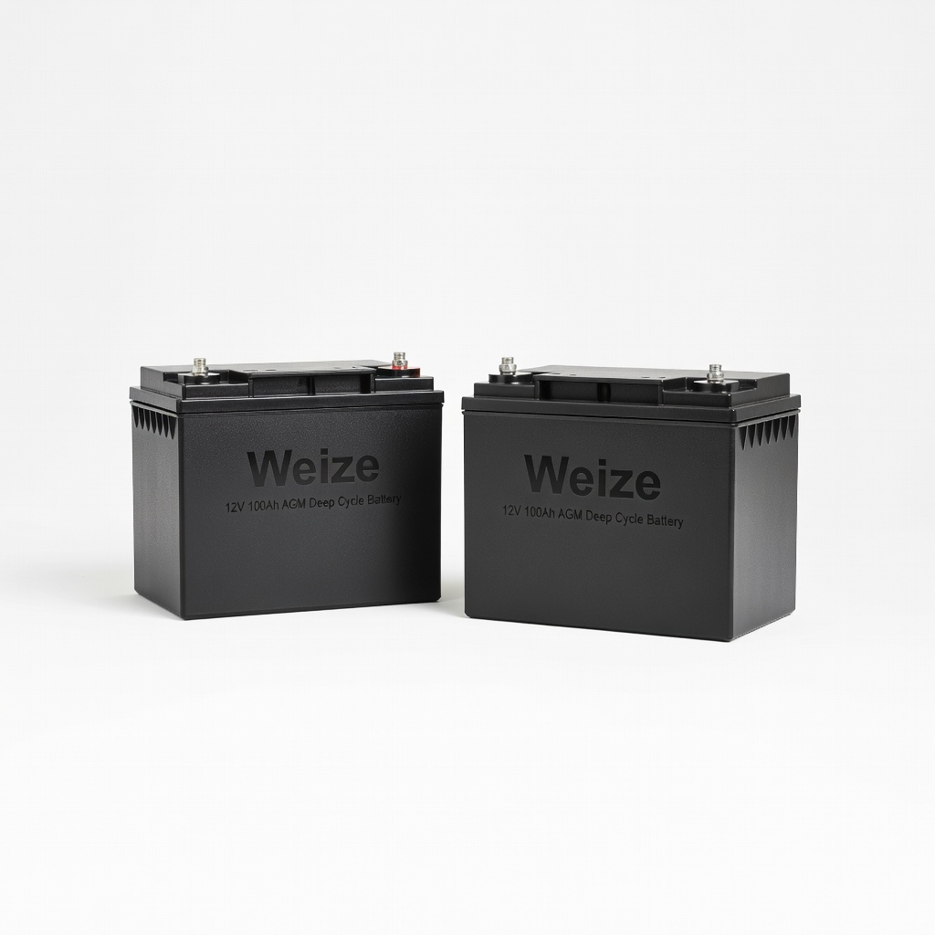 Weize 12V 100Ah AGM Deep Cycle Battery (buy two)