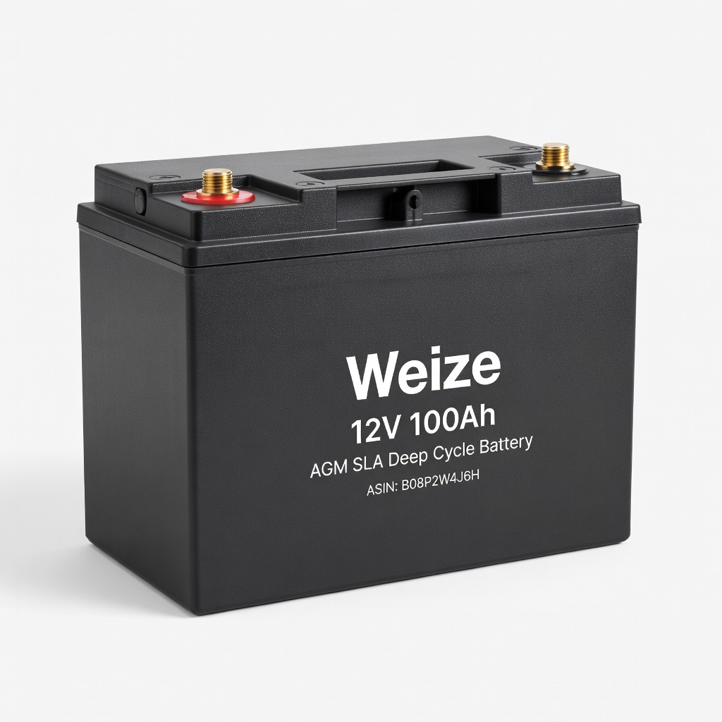 Weize 12V 100Ah AGM SLA Deep Cycle Battery (ASIN: B08P2W4J6H)