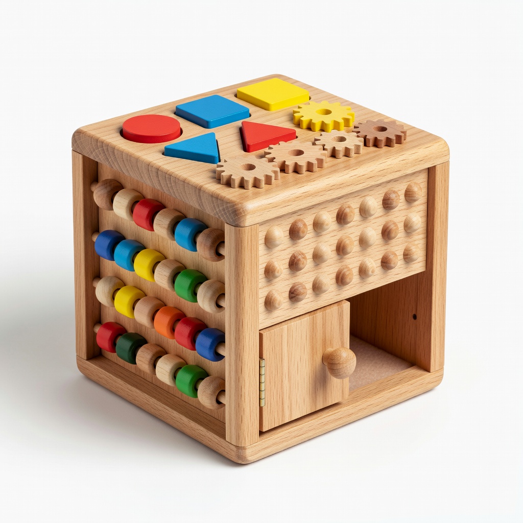Woodpeckers Crafts Montessori Sensory Activity Cube