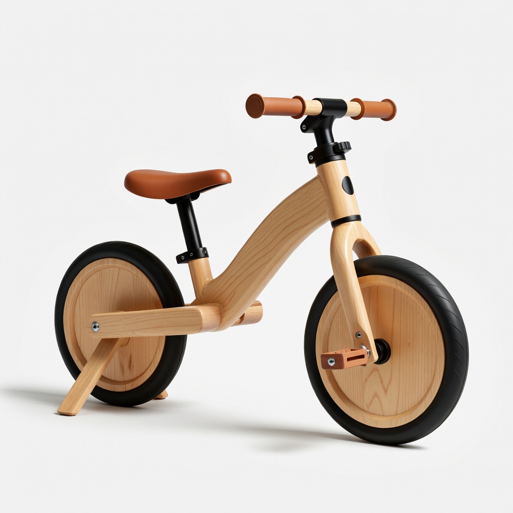 Wooma Premium Wooden Adjustable Balance Bike