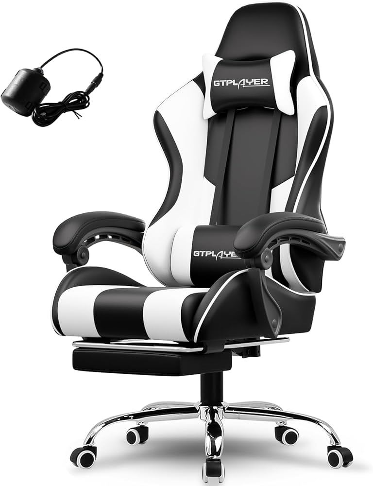 GTPLAYER Gaming Chair, Racing Style with Lounger