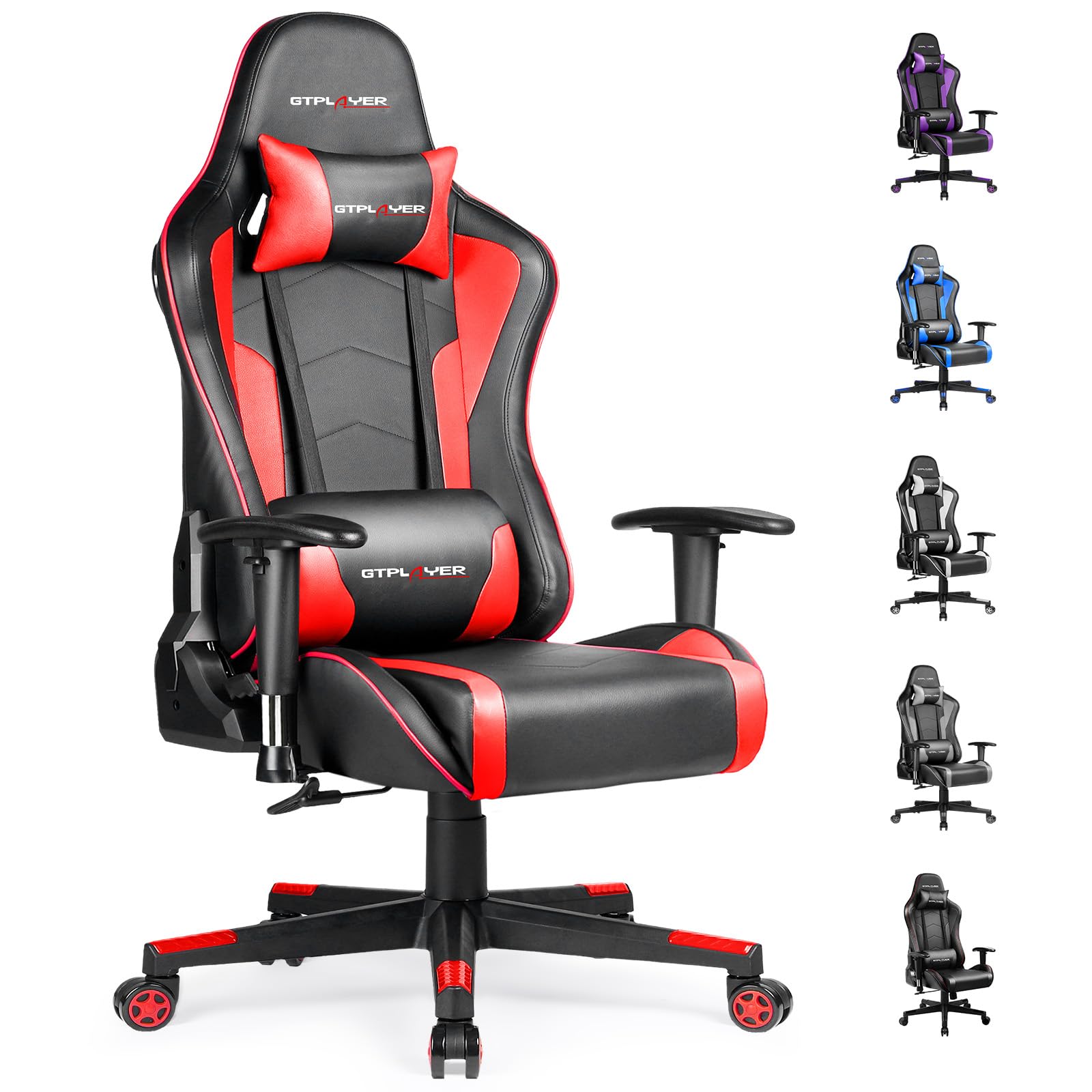 GTRACING Gaming Chair with Bluetooth Speakers, Massage, Adjustable Lumbar