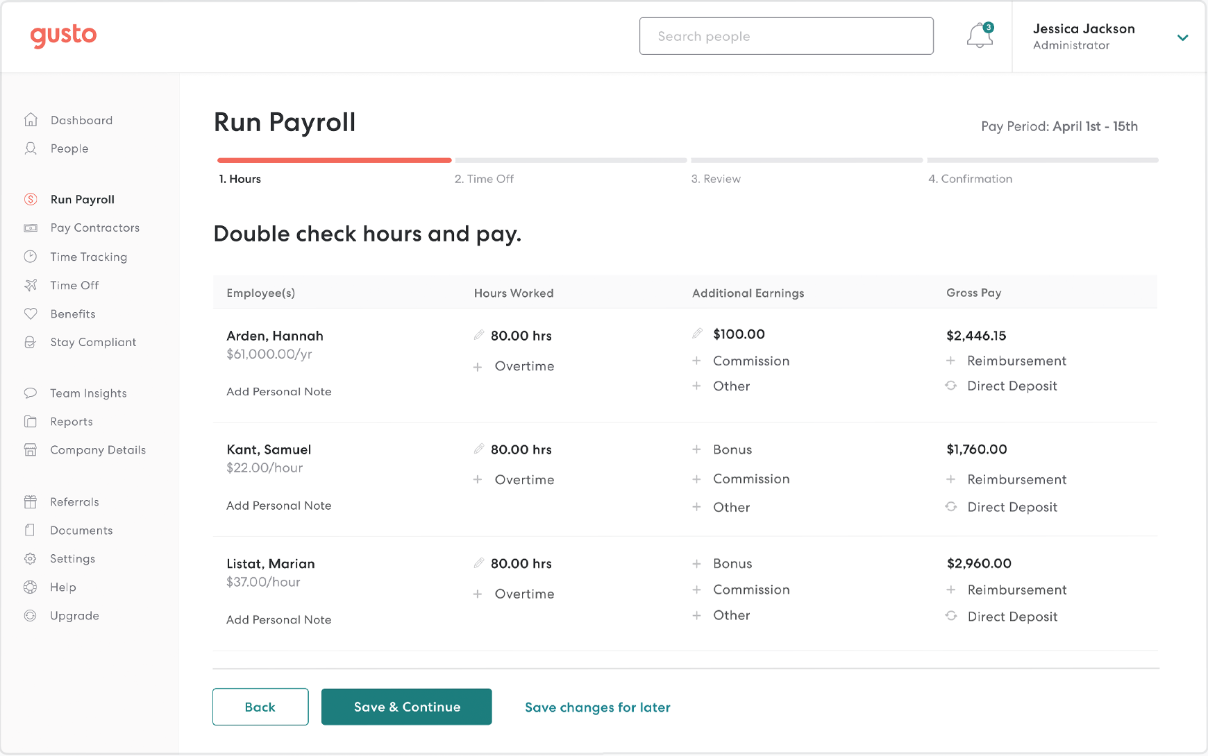 Gusto Payroll Software