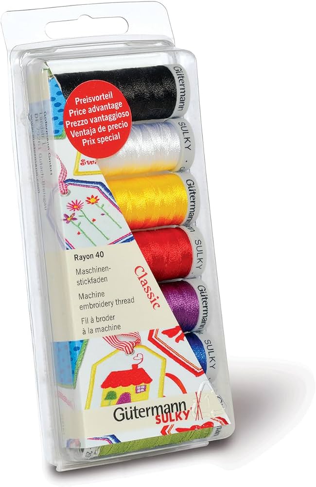 Gutermann Sulky Polyester Thread 40 wt Set (24 Colors)