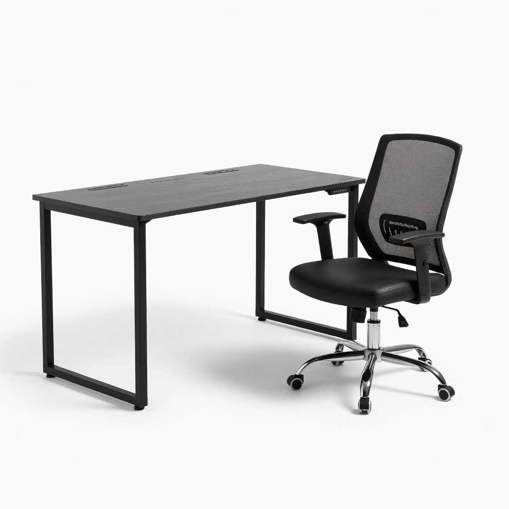 Hbada Y2 L-Shaped Gaming Desk 51-Inch + Furmax Mid-Back Mesh Office Chair (2026 Budget Bundle)