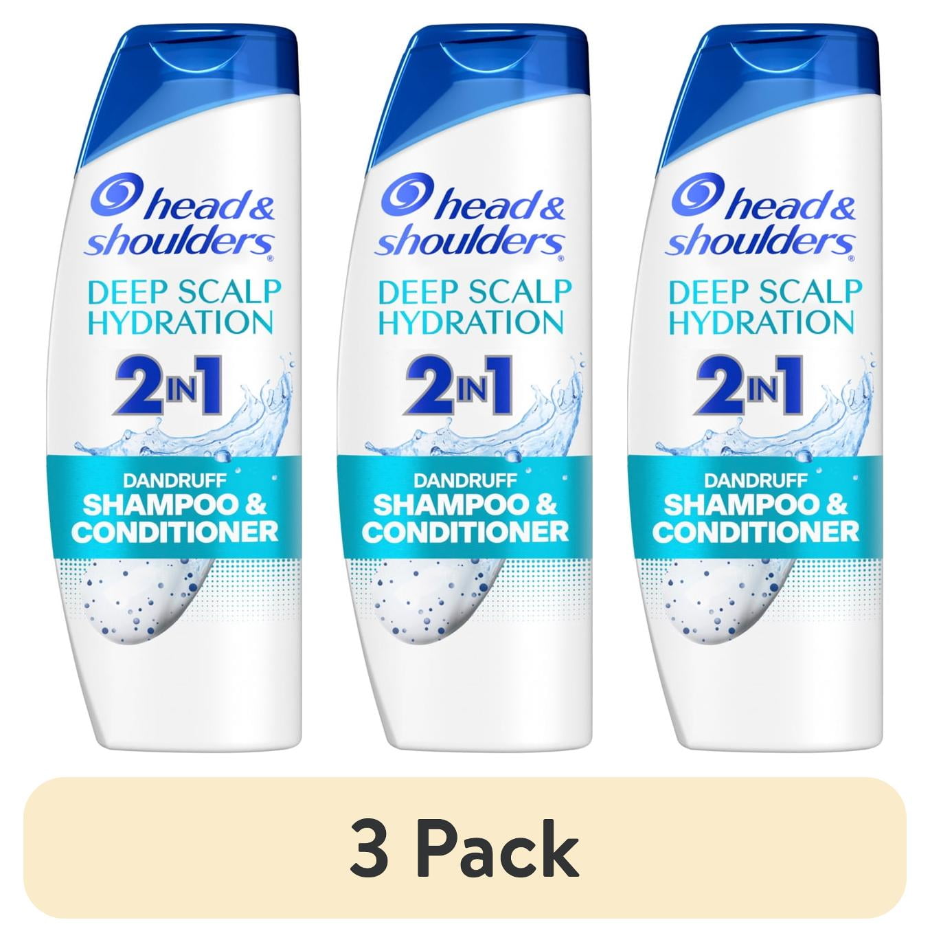 Head & Shoulders 2-in-1 Dandruff Shampoo + Conditioner Travel Size (1.17 oz, Pack of 3)