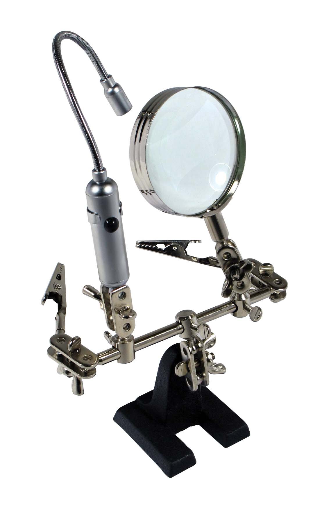 Helping Hands with Magnifying Glass