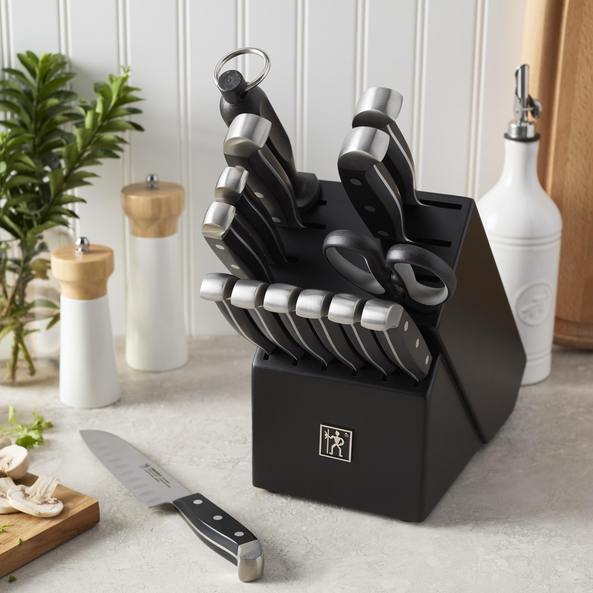 HENCKELS Professional Quality 15-Piece Knife Set with Block, Stainless Steel