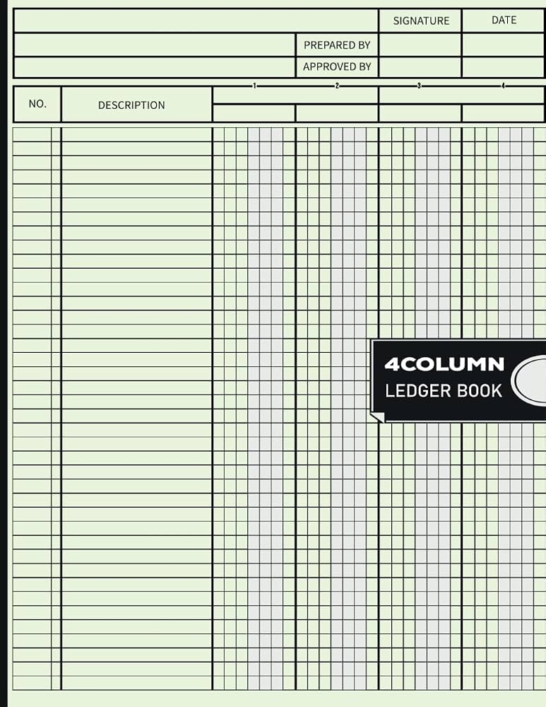 HFVS Accounting Ledger Book (4 Column)