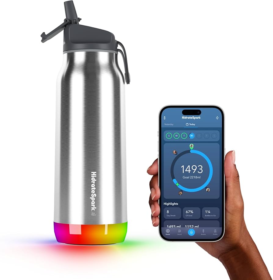 HidrateSpark PRO Smart Water Bottle 21 oz (2026 App-Integrated)