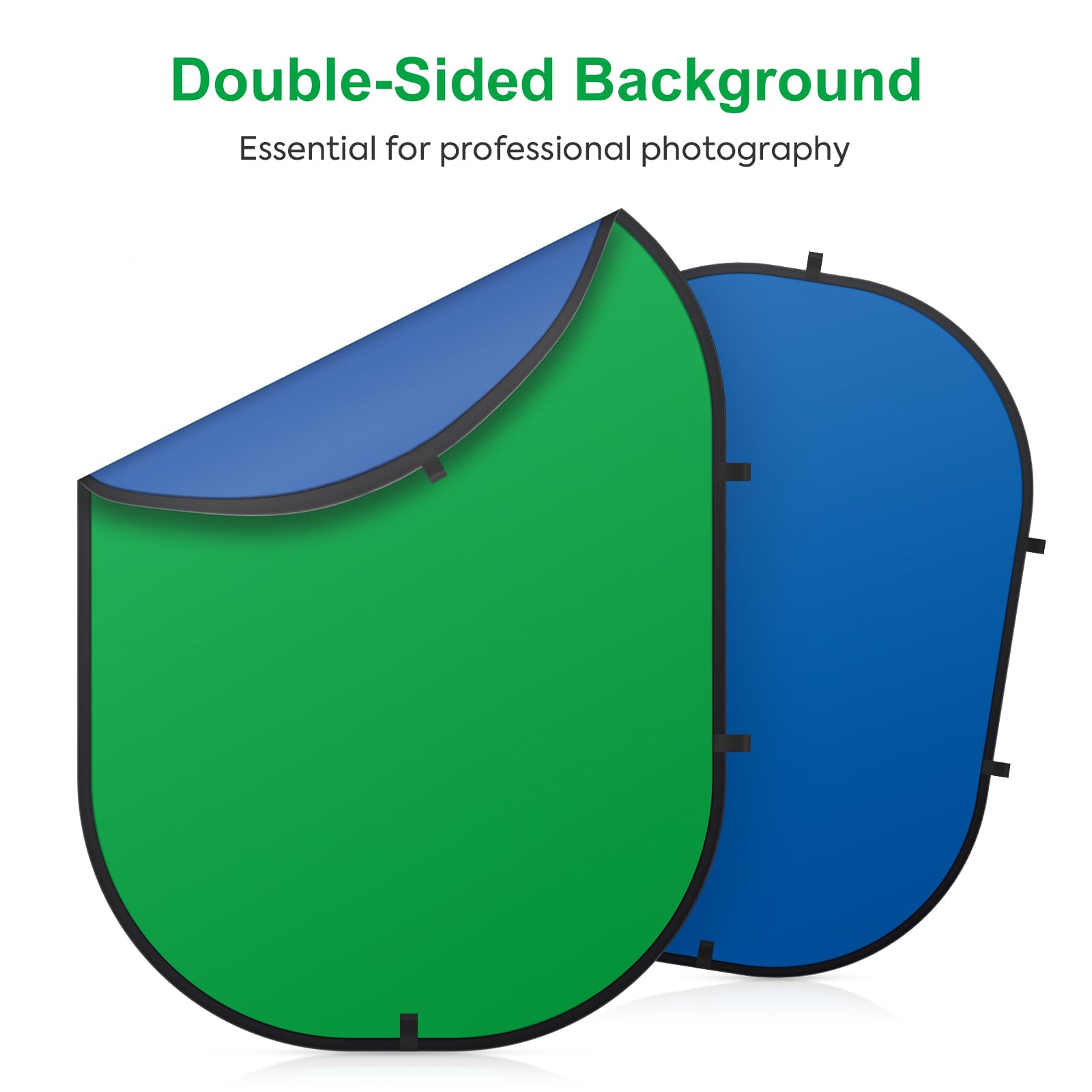 HIIFUN 5x6.5ft Green Screen Backdrop
