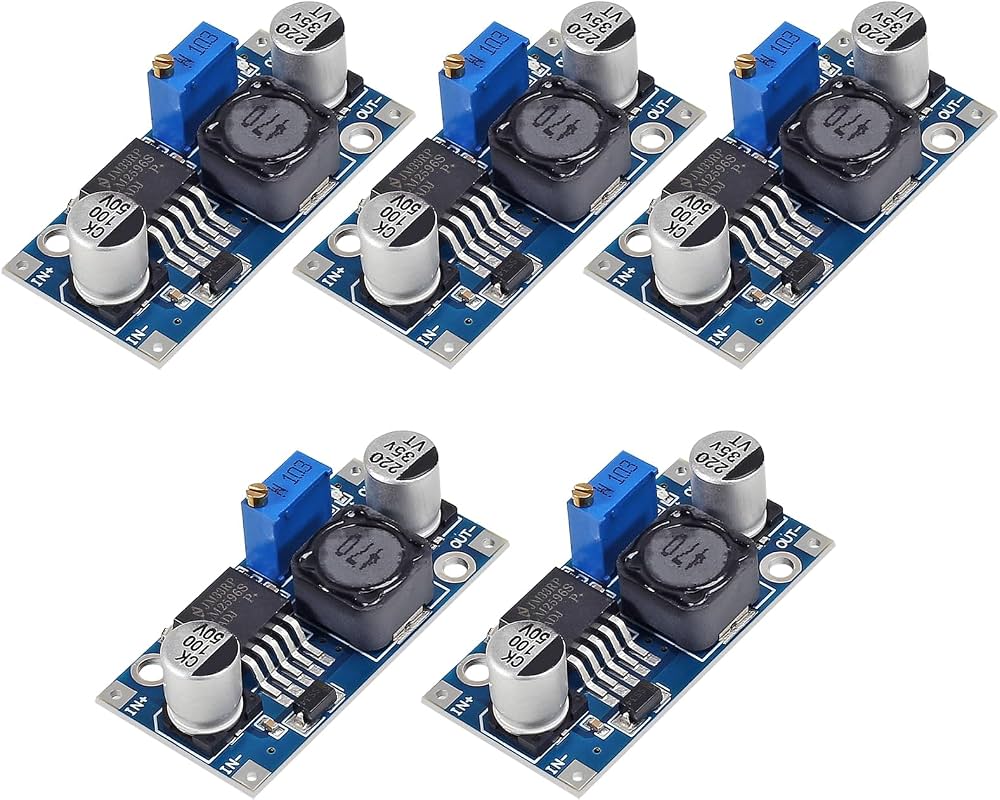 HiLetgo LM2596 DC-DC Buck Converter (5-pack)
