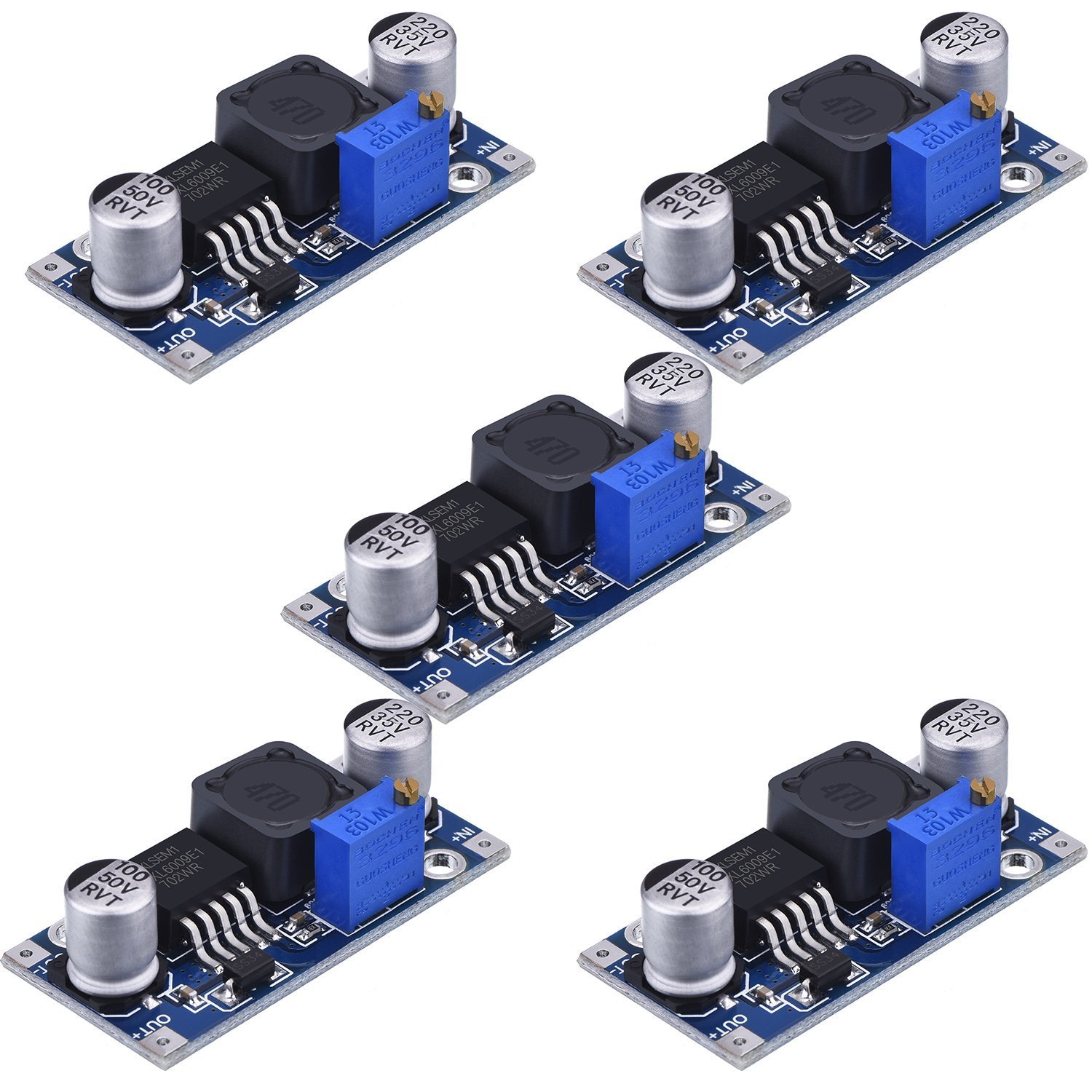 HiLetgo XL6009 DC-DC Boost Converter (5pcs)
