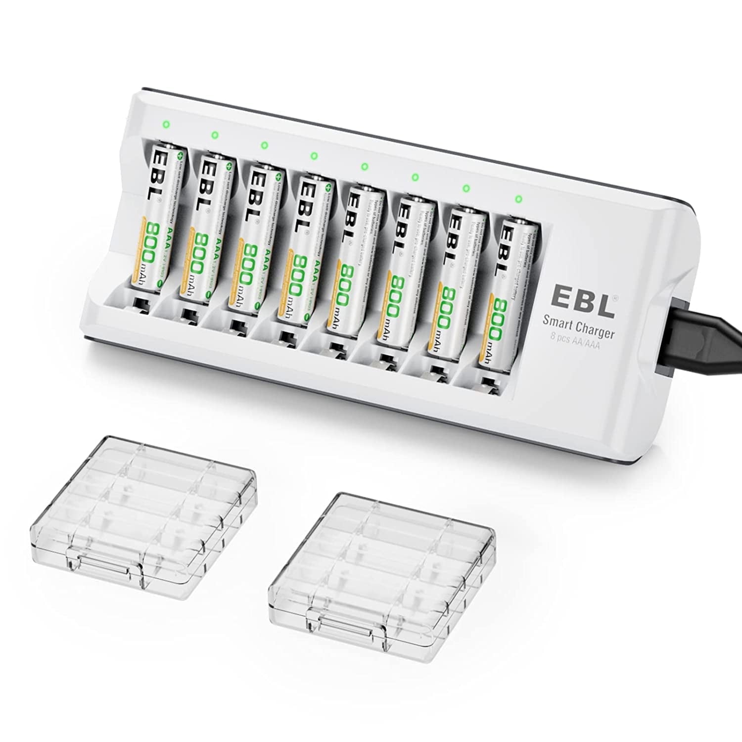 HiQuick NiMH AAAA 1.2V 800mAh Rechargeable Batteries, 8PCS