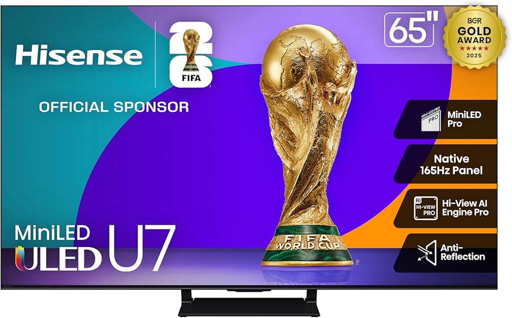 Hisense 55-inch U7QG Mini-LED 4K ULED TV (2026)