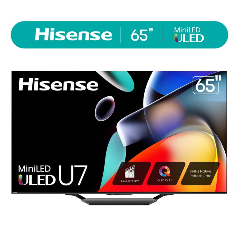 Hisense U7N 65-inch Mini-LED ULED 4K Google TV (65U7N, 2024 Model)