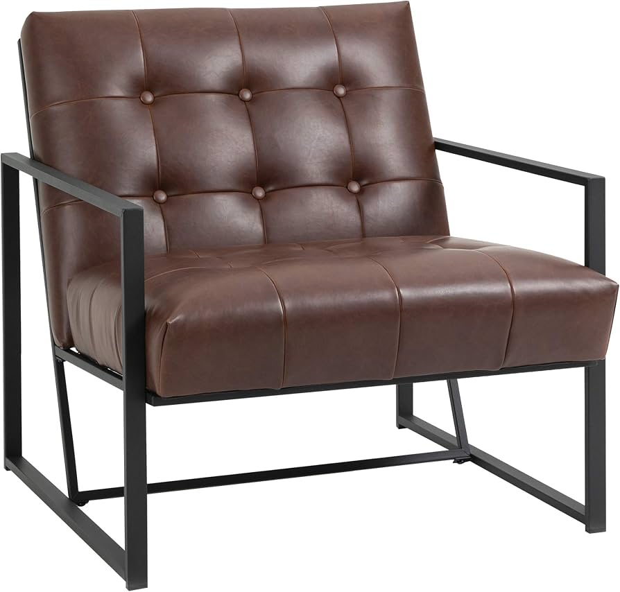HOMCOM Faux Leather Accent Chair