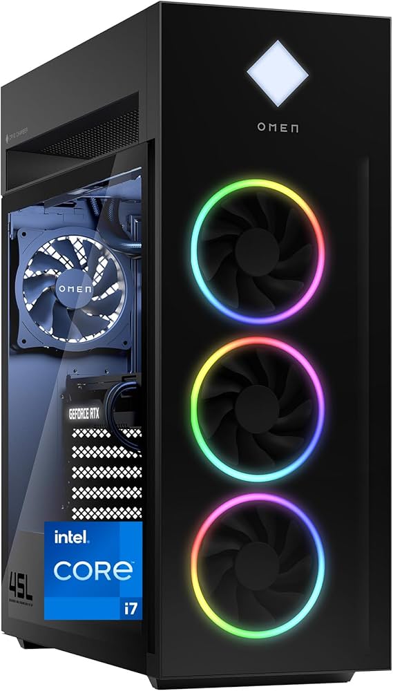 HP OMEN 45L Gaming Desktop GT22-1150 (Intel Core i7-14700F, NVIDIA GeForce RTX 4070 Ti 16GB, 32GB DDR5 RAM, 2TB NVMe SSD)