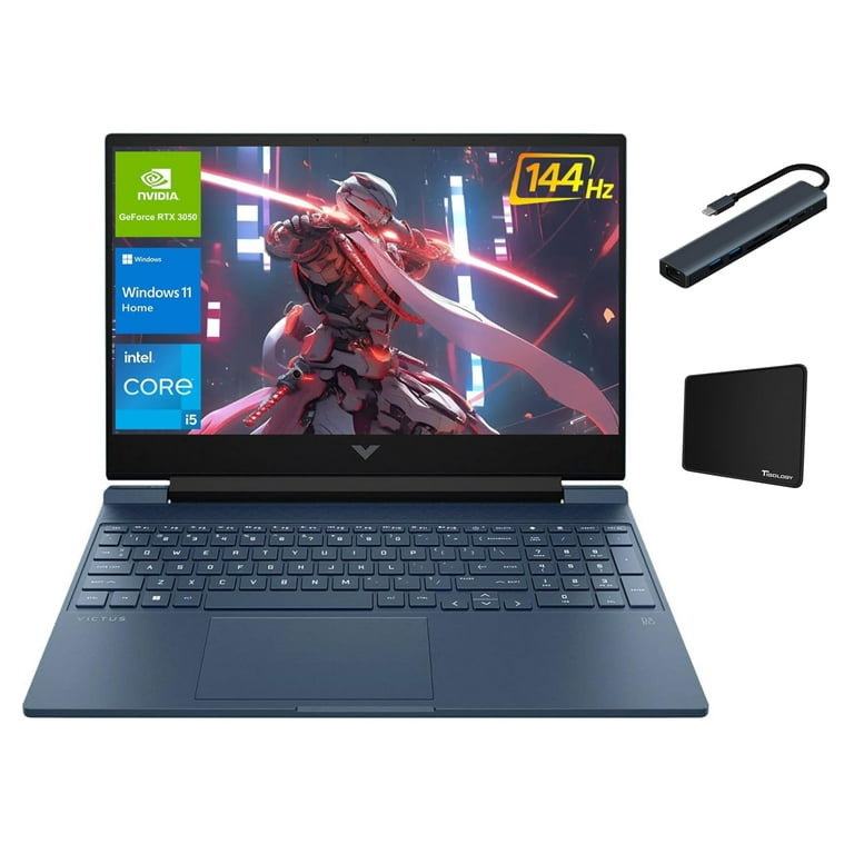 HP Victus 15 Gaming Laptop (15.6" FHD 144Hz, Intel Core i5-12450H, GeForce RTX 3050, 8GB RAM, 512GB SSD)