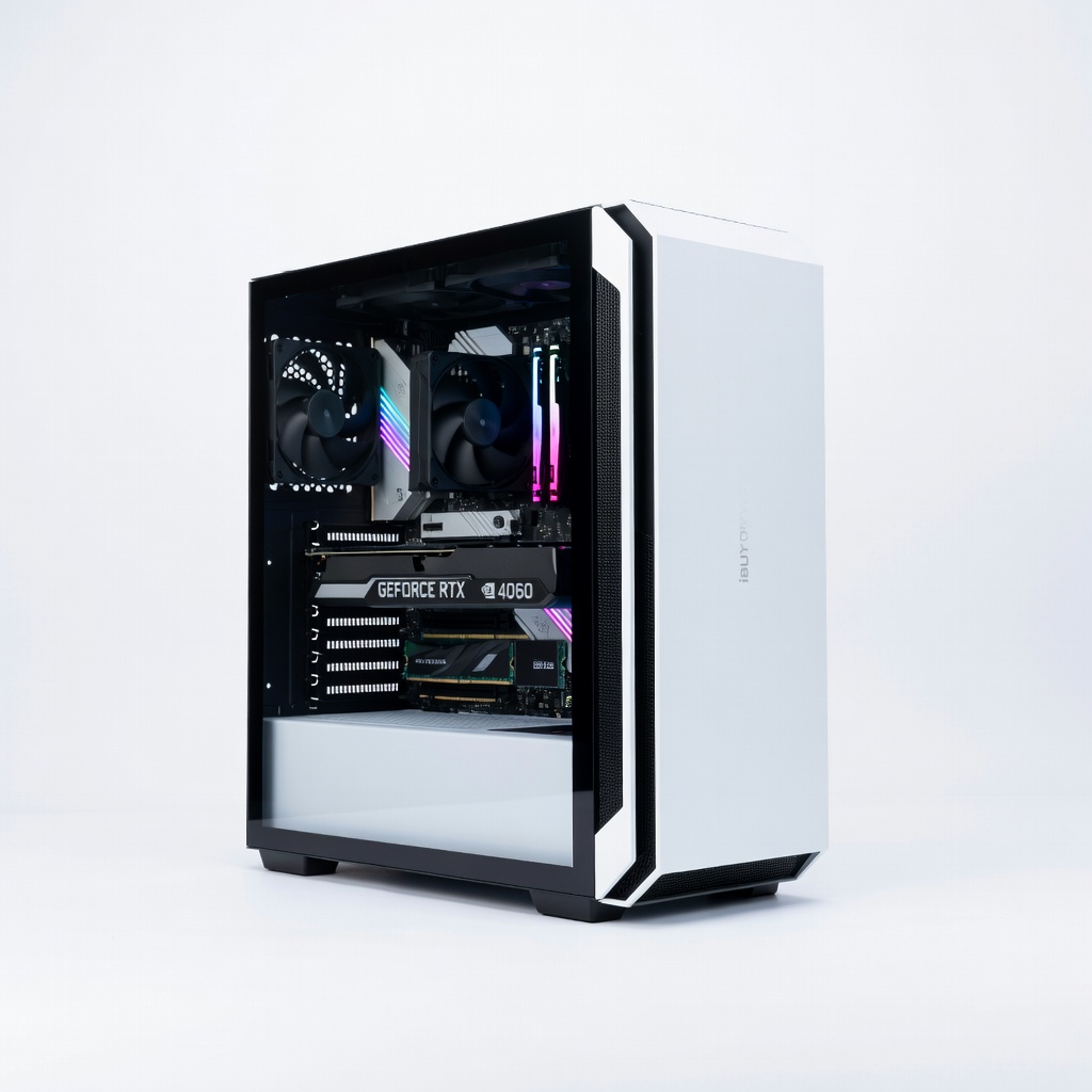 iBUYPOWER Scale Gaming Desktop PC – AMD Ryzen 5 7600, RTX 4060 8GB, 16GB DDR5 RAM, 1TB NVMe SSD