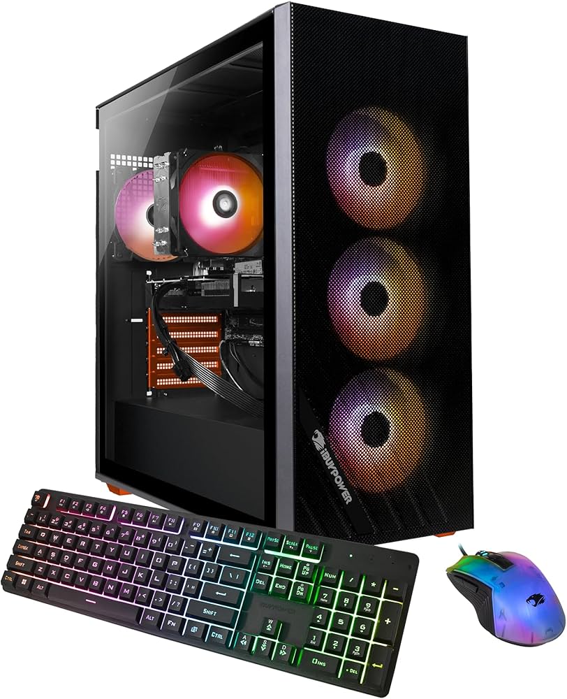 iBUYPOWER Scale Orange Ryzen 5 9600X / Radeon RX 7800 XT Gaming Setup