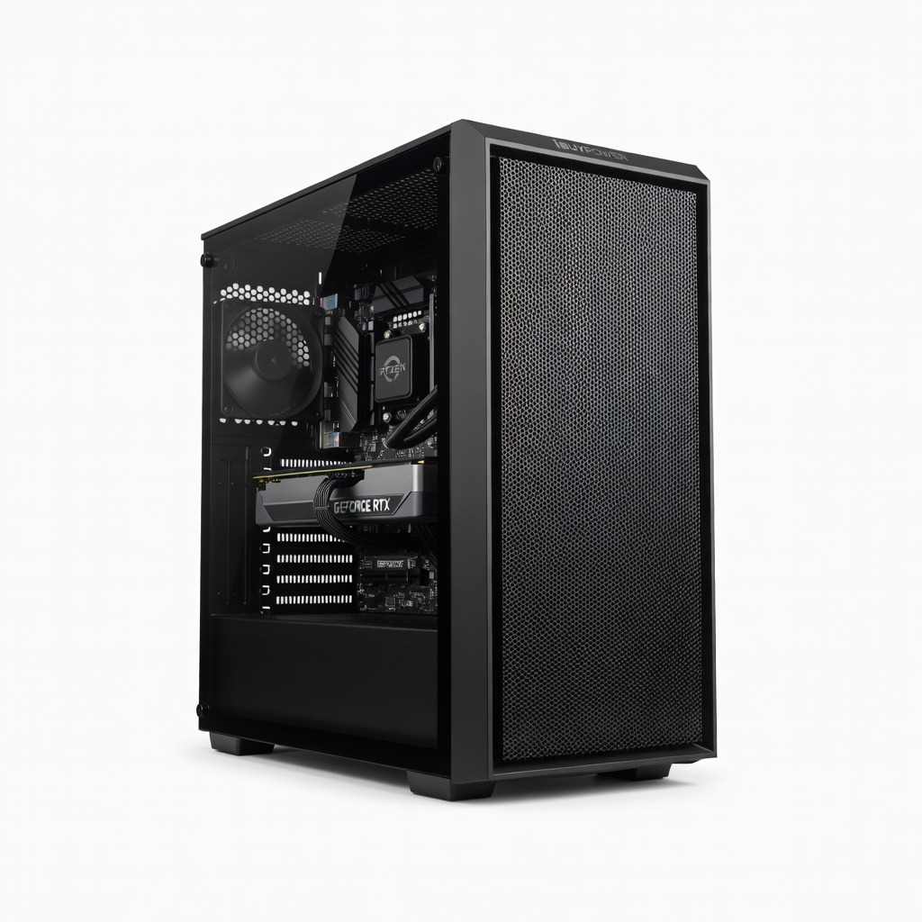 iBUYPOWER SlateMesh Gaming PC – AMD Ryzen 7 7700, RTX 4060 Ti, 32GB DDR5 RAM, 1TB SSD