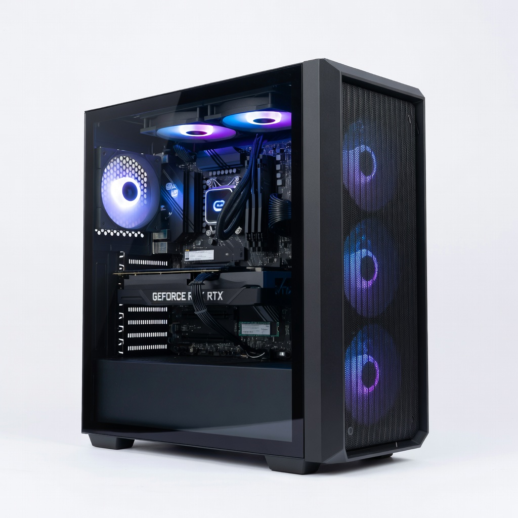 iBUYPOWER SlateMesh Gaming PC Desktop - Intel Core i7-14700F, NVIDIA GeForce RTX 4070 12GB, 32GB DDR5 RAM, 1TB NVMe SSD