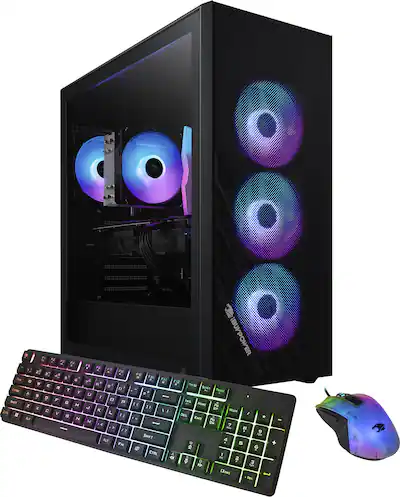 iBUYPOWER SlateMesh Gaming PC Desktop - Intel Core i5-14400F, NVIDIA GeForce RTX 4060 8GB, 32GB DDR5 RAM, 1TB NVMe SSD