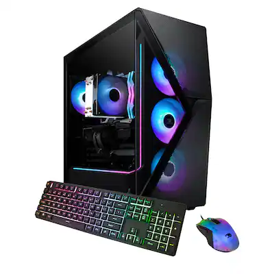 iBUYPOWER SlateMesh Gaming PC (Intel Core i7-14700F, RTX 4070 12GB, 32GB DDR5 RAM, 2TB NVMe SSD) + ASUS TUF VG27AQ 27-inch 1440p 170Hz Monitor + Corsair K70 RGB Pro Keyboard + Logitech G Pro X Superlight Mouse + HyperX Cloud Alpha Wireless Headset