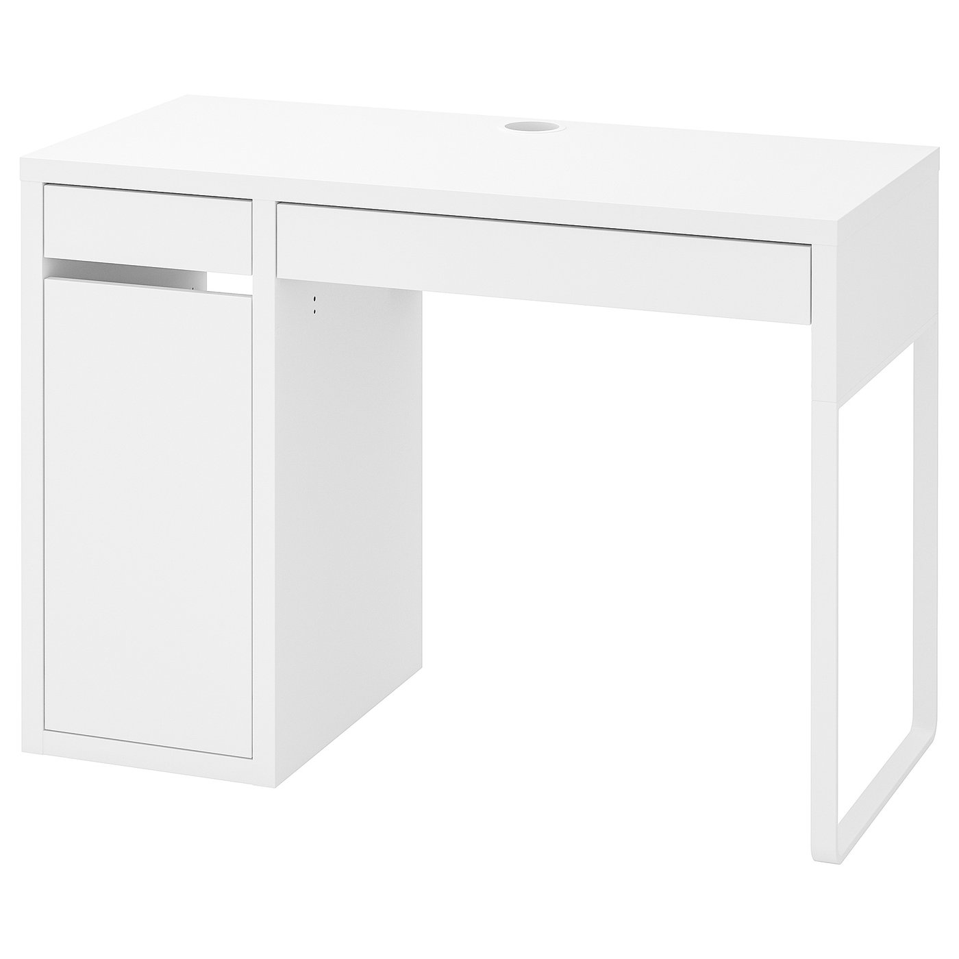 IKEA MICKE 41x20 Inch Desk + JÄRVFJÄLLET Conference Chair + Cable Management Box