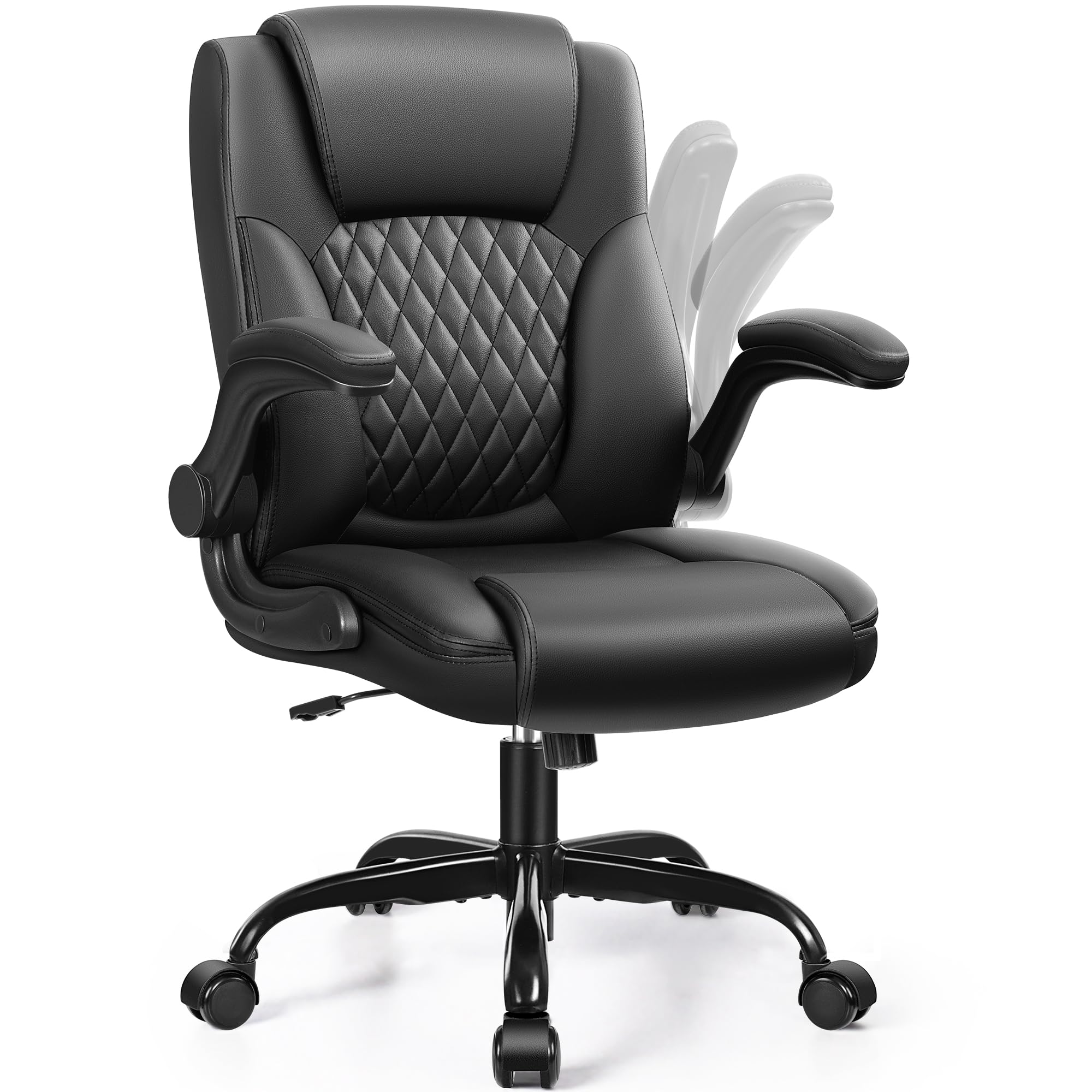IKEA MICKE Compact Desk + Hbada PU Leather Task Chair + ASUS VA24EHE 23.8-inch 75Hz Monitor
